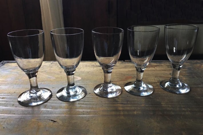 ［antiques］19世紀フランス・うすはり シェリーグラス
