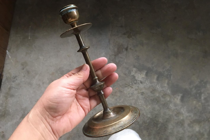 ［antiques］真鍮 キャンドルスタンド