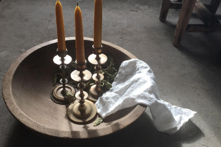 ［antiques］真鍮 キャンドルスタンド