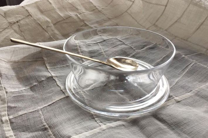 稲葉知子 吹きガラス リム皿 2枚セット（バラ売り）