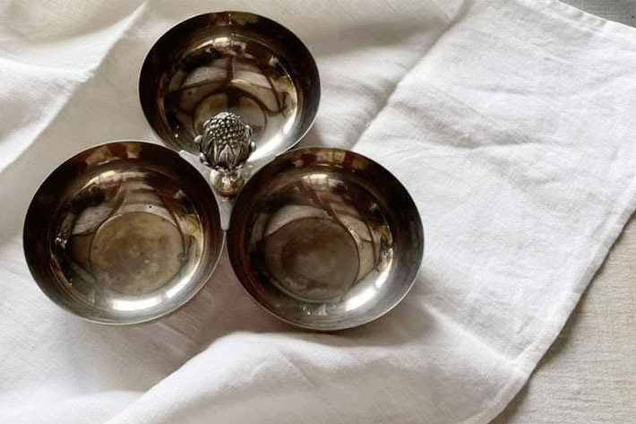 ［antiques］ステンレスシルバー ３カップ