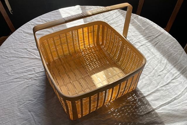 NEW! 竹の四角手提げかご