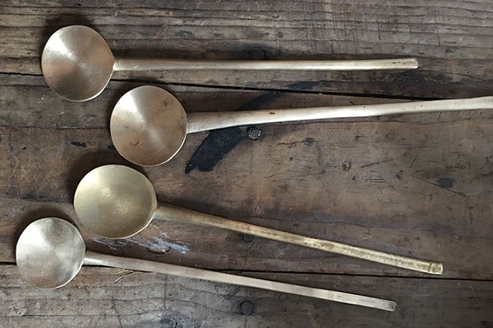 Korean antique］韓国 真鍮製 スッカラ 丸 (リメイク) | すべての商品