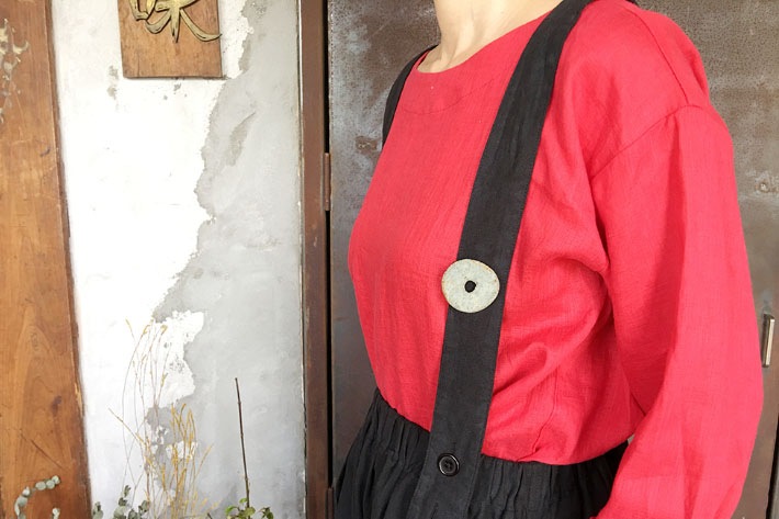 FLW ウールリネントップス FLW［fog linen work/フォグリネンワーク］ジャニーヌトップ/JANINE
