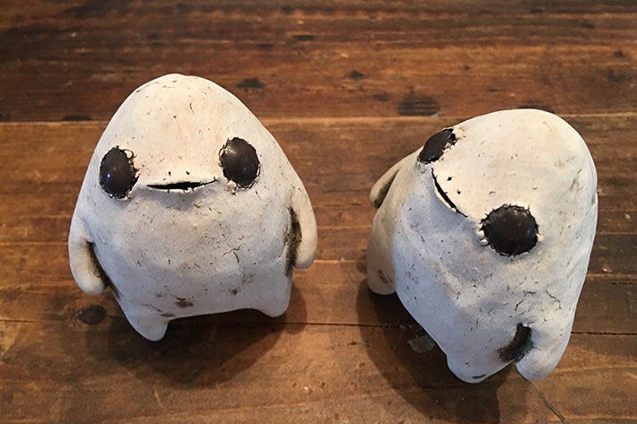 ミヤチヤスヨ　マラカスぼうや　常滑焼　陶芸作家 ミヤチヤスヨ] マラカスぼうや | すべての商品 | とんぱhanare