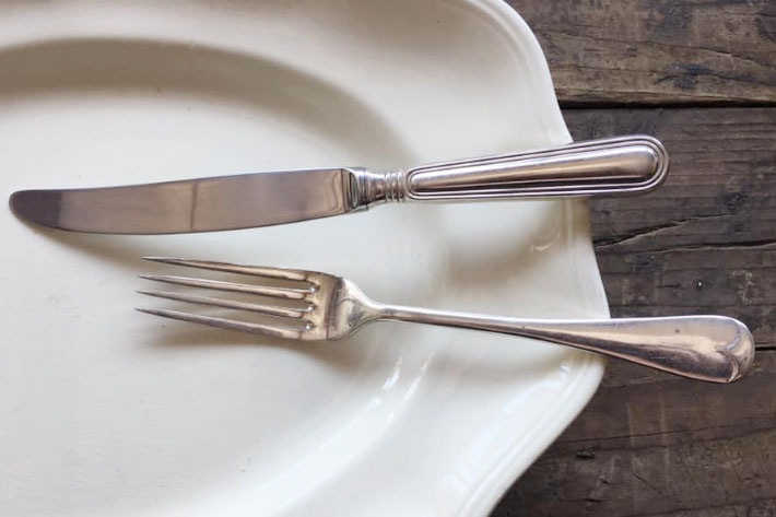 アンティークカトラリー］ 最中柄ナイフとフォークのセット | すべての