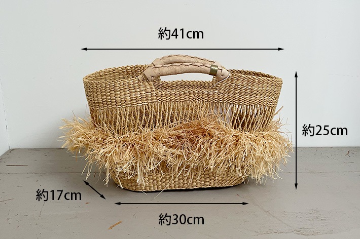 NEW!［ biga ］ Bolga basket クラッチフリンジ | biga | とんぱhanare