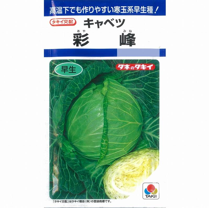 キャベツ】彩峰〔タキイ交配〕 | キャベツ | 野菜・草花の種苗の通販は