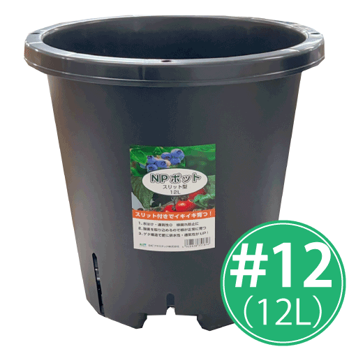 12センチ深型ポリポットスリット加工1000個セット 徳用1200個入) ポリポット ポリ鉢 深型ポット 12cm 深鉢 黒 120 高さ