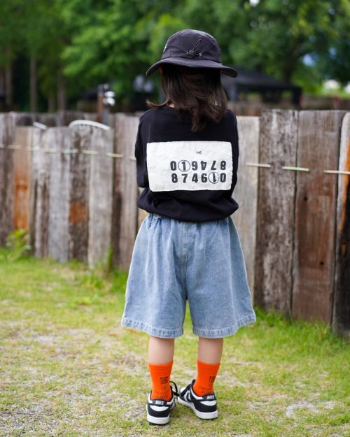 ��original��line denim halfpants �� kids��adult