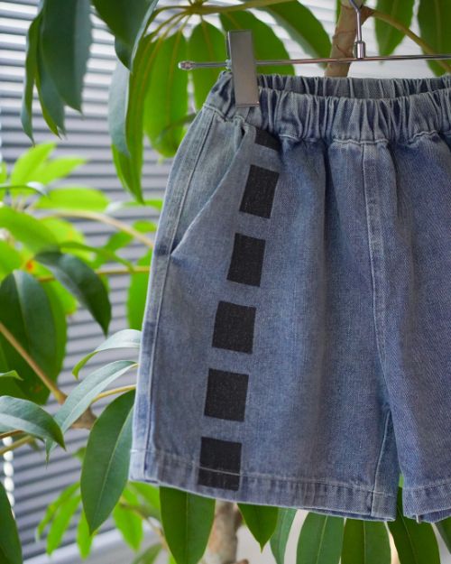 ��original��line denim halfpants �� kids��adult