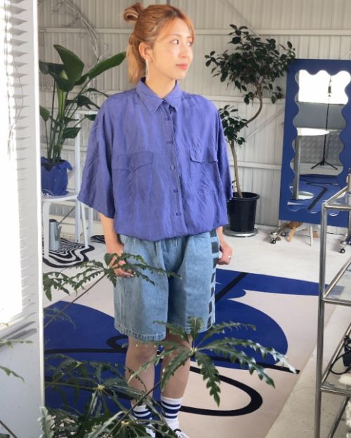 ��original��line denim halfpants �� kids��adult