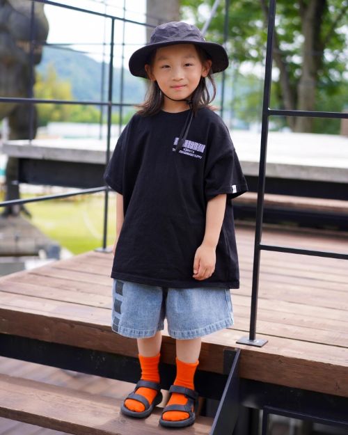 ��original��line denim halfpants �� kids��adult