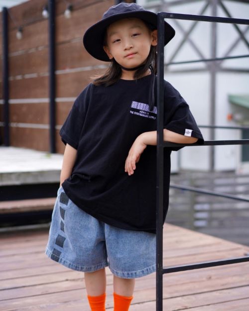 ��original��line denim halfpants �� kids��adult