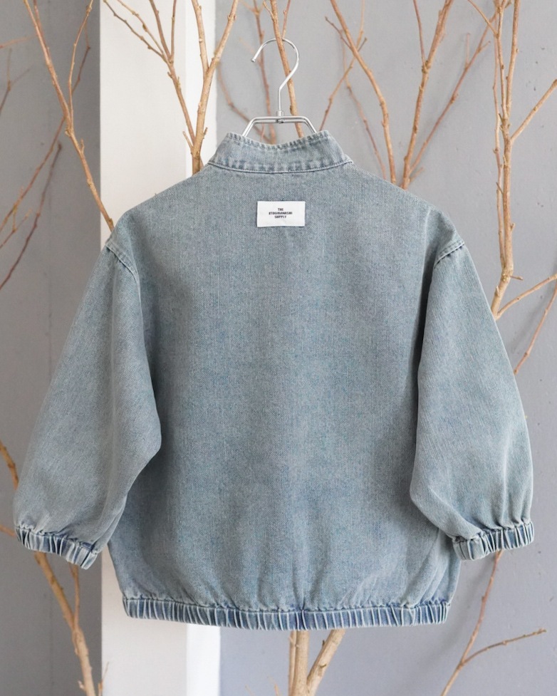 denim half zip - kids��adult