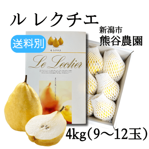 新潟県産【洋梨】ル レクチエ4kg｜熊谷農園