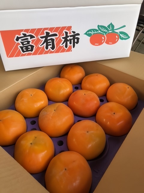 【ただ今収穫中！！】☆献上柿の産地八郷の柿☆富有柿（ふゆうがき）【２Ｌサイズ】12個入り（12個×２段で１ケース
