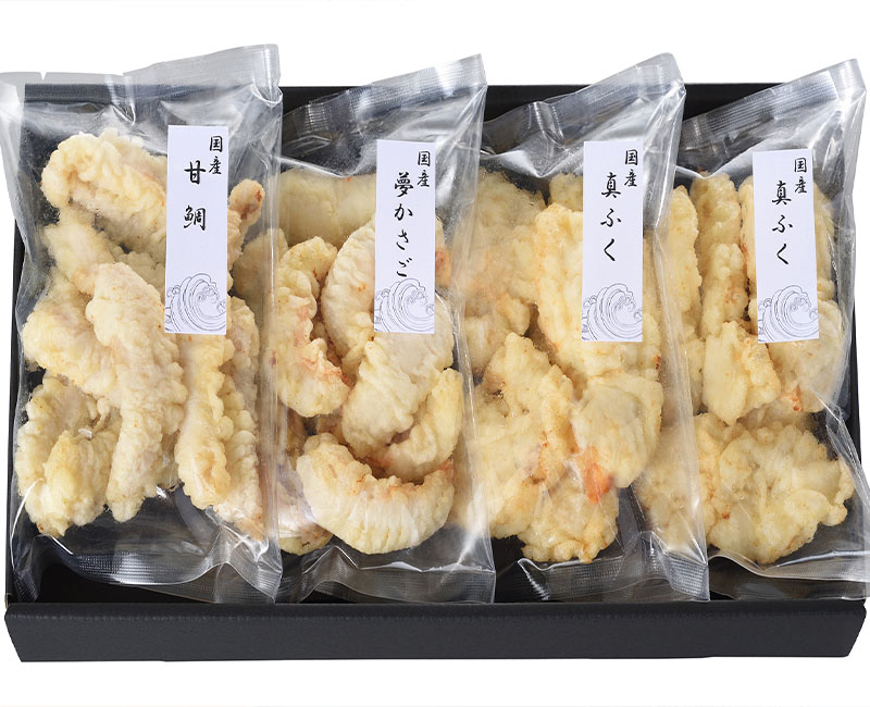 お取り寄せ-「下関 音」国産 海鮮天ぷら三種｜逸品おとりよせ（東急