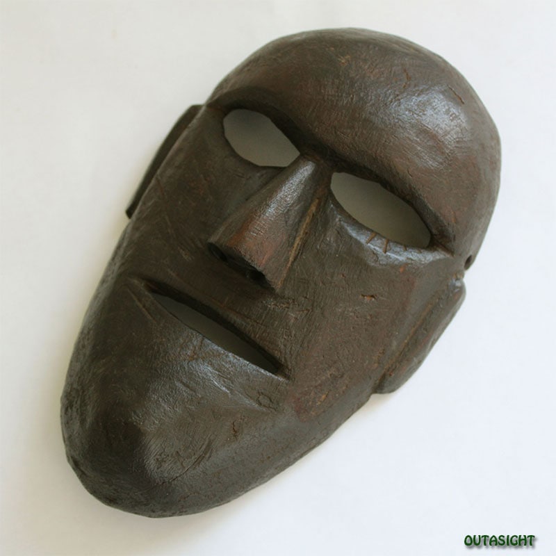 ネパール　鬼面　仮面　アンティーク 木彫マスク(お面) ネパール NAM-02 | Mask/マスク/お面,ネパール