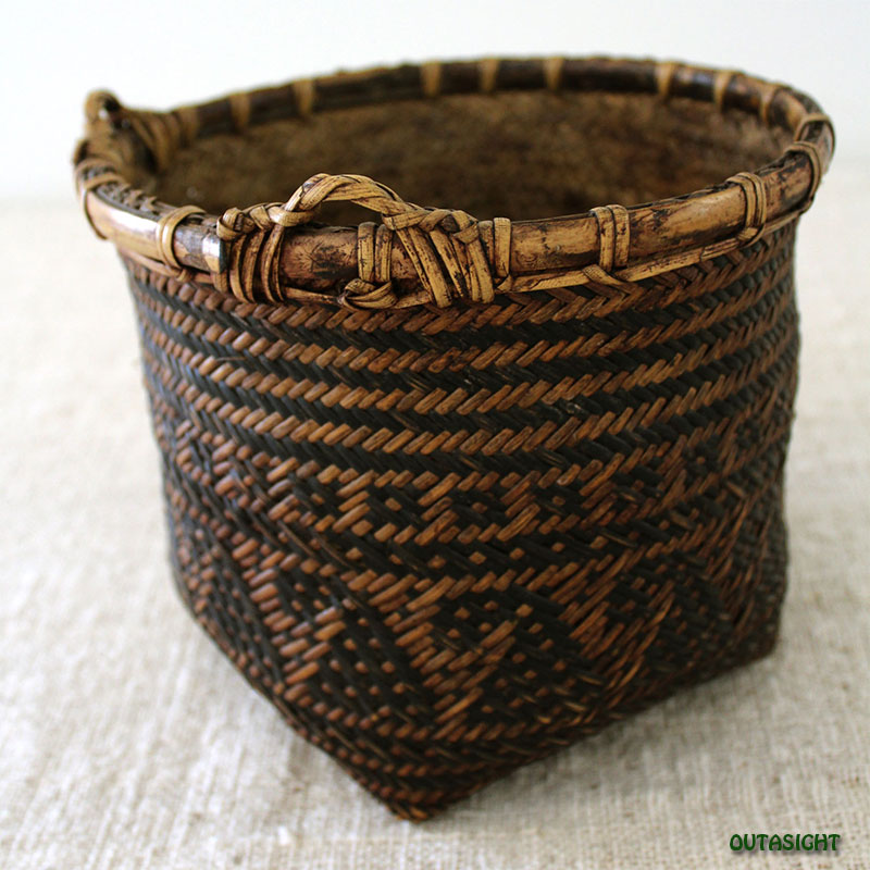 かご バスケット アンティーク ボルネオ島 インドネシア INAB-06