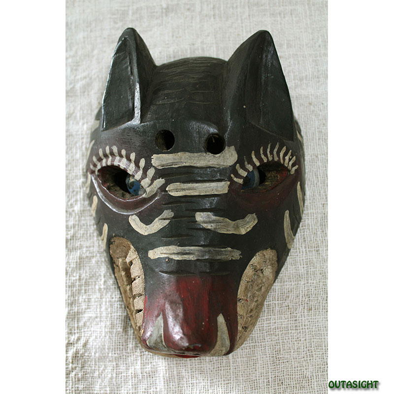 木彫りマスク（お面）オールド グァテマラ GAM-11 | Mask/マスク/お面