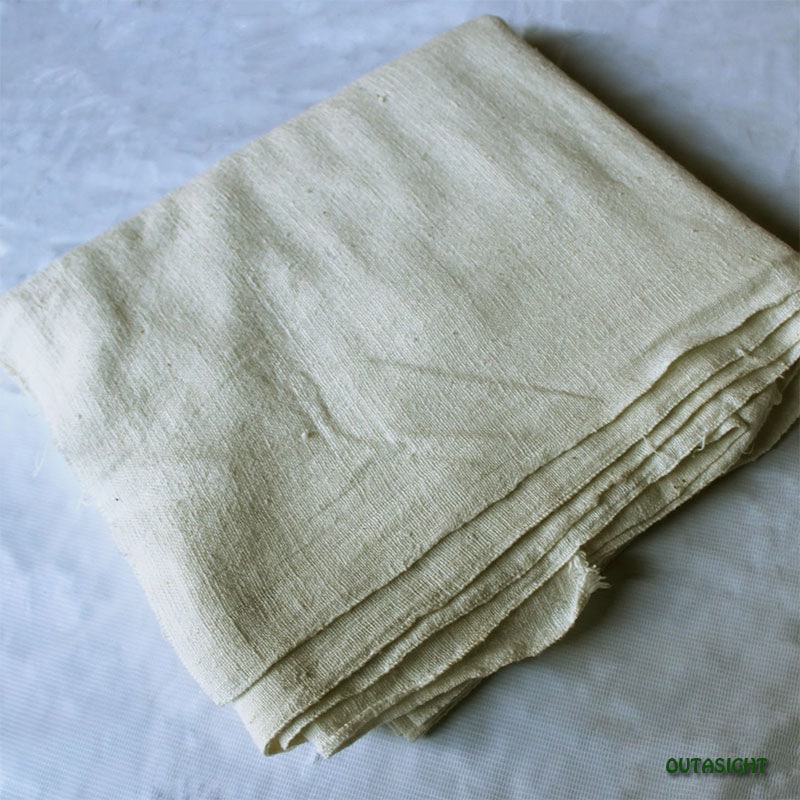 コットン(木綿)反物生地 手紡ぎ 手織 生成り色 タイ TMR-15 | Textile  