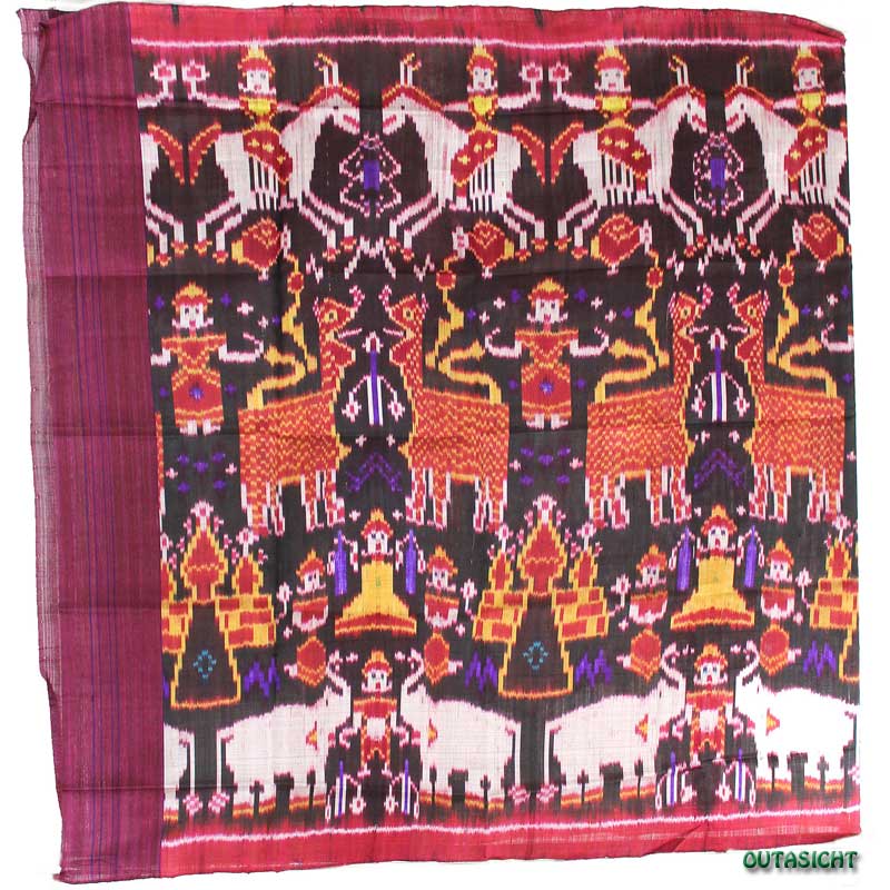 シルク 手織絣布 アンティーク カンボジア CT-07 | Textile/織物