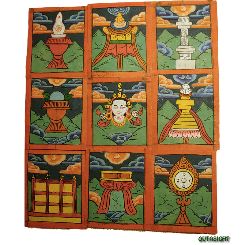 チベット族　装飾芸術図案集 チベットのイェシェ・ツォギャルのタンカ絵画 - 家庭用装飾