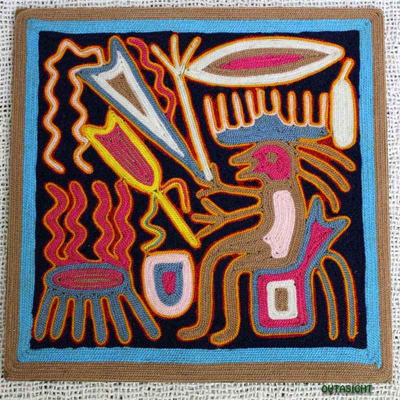 メキシコ ウィチョール族 糸絵 MEXH-05 | Handicraft/民具・仏具など 