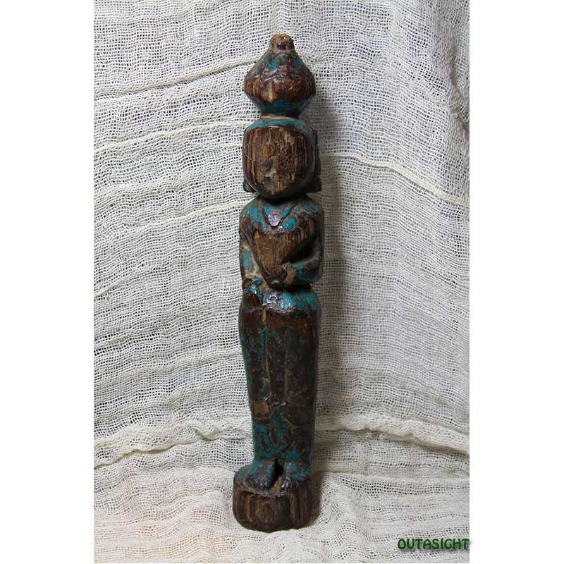 木彫り像 タル族 アンティーク ネパール NAS-24 | Statue/彫像/金属像