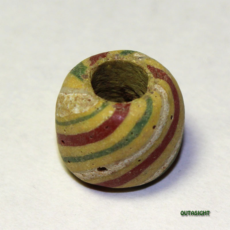 ジャワ玉 4色スパイラル アンティーク ジャワ 85110503G | Beads