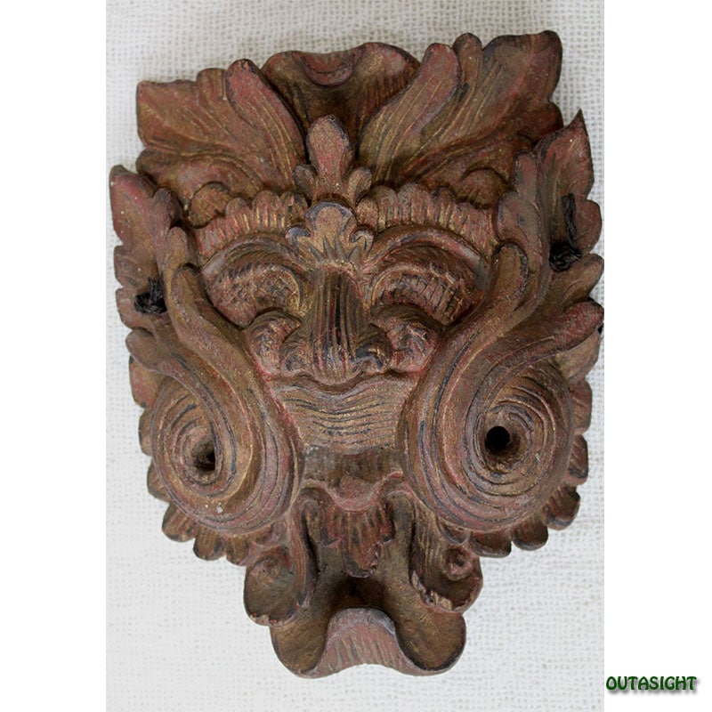 インドネシア バリ島 細長いお面 約75cm 木彫りマスク(お面) バロン