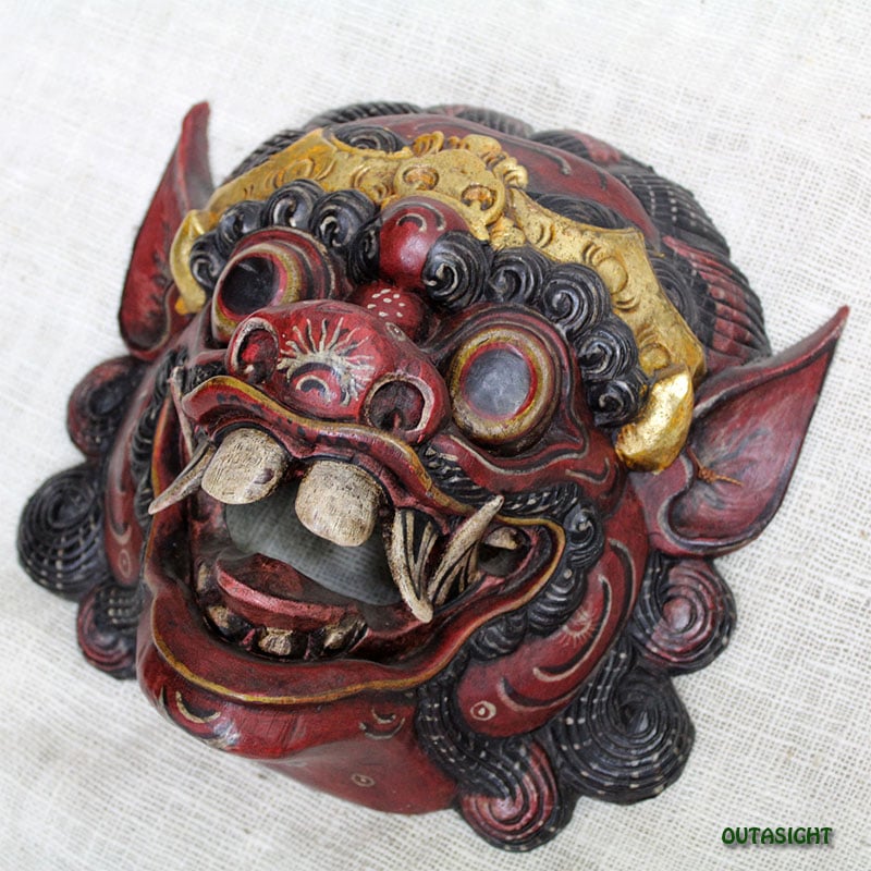 バリ島] 木彫り お面（ガネーシャ、ガルーダ、バロン）