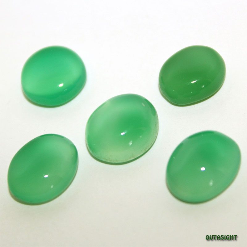 アゲート/めのう ルース 天然石 グリーン系5個一組 IST-299 | Natural  