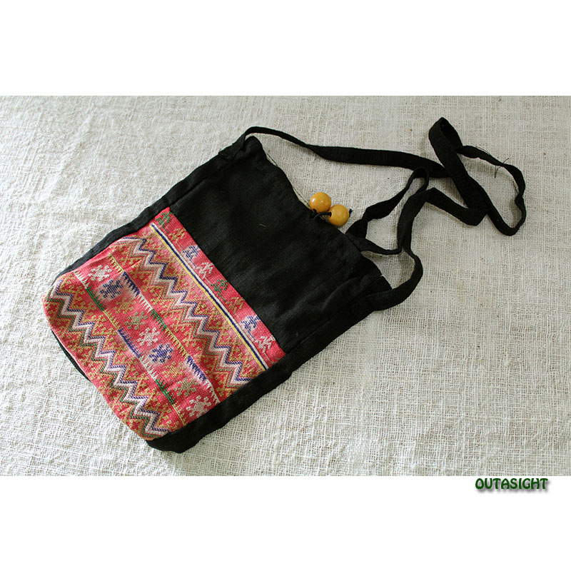 タイ モン族刺繍 巾着タイプショルダーバッグ TNB-02 | Textile/織物 