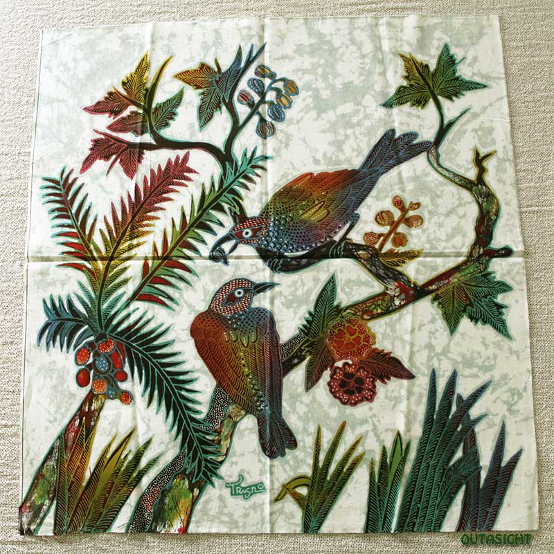インドネシアで購入手描きバティック（臈纈染め）絵画 インドネシアで購入手描きバティック（臈纈染め）絵画