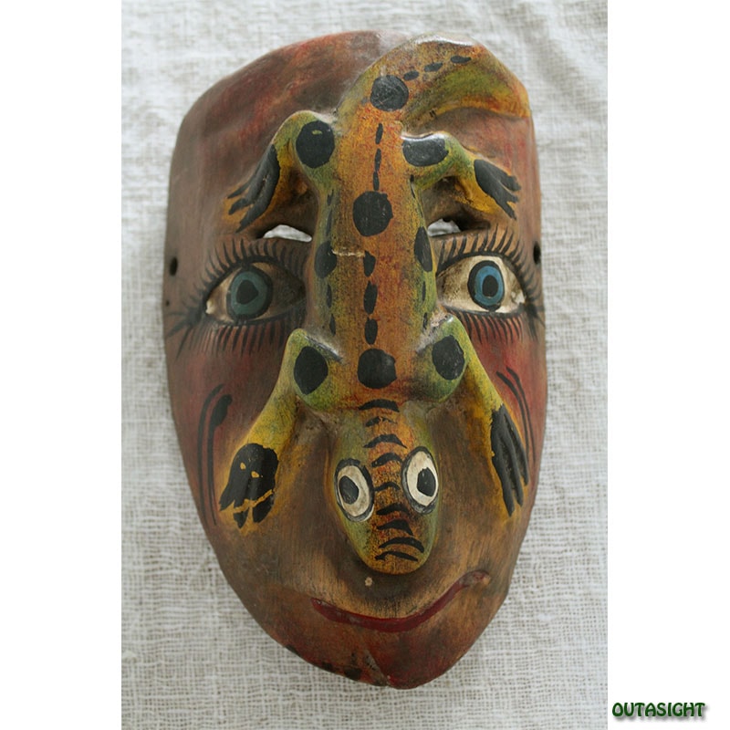 木彫りマスク（お面）ヴィンテージ メキシコ MAM-02 | Mask/マスク/お