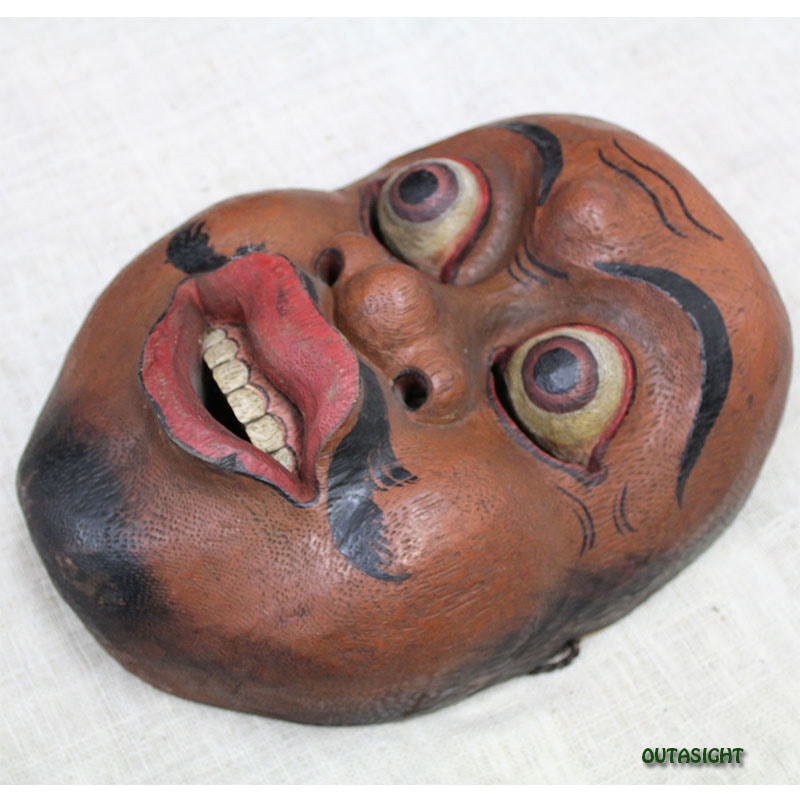 インドネシア 神楽面 民族面 アンティーク 骨董 木製 インドネシア