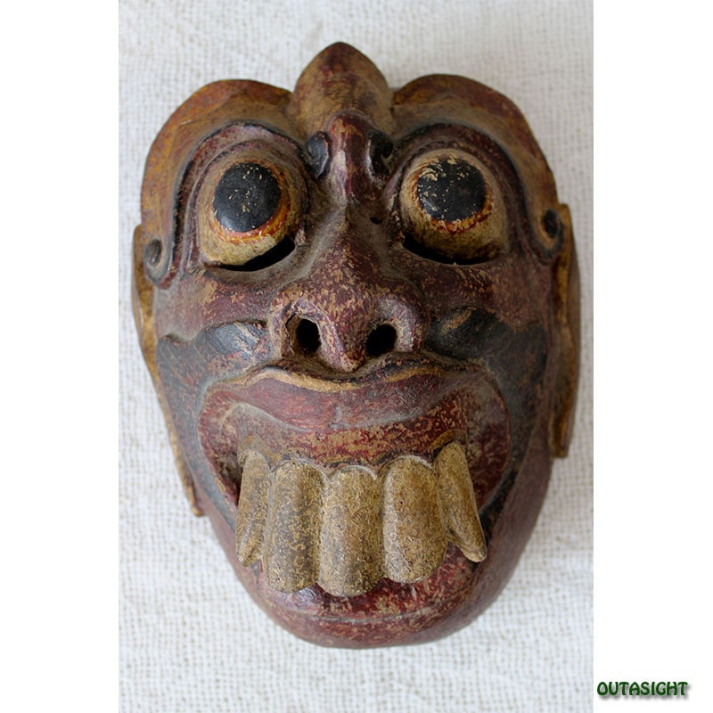 バリ島 アンティーク 木彫りマスク(お面) 88110003 | Mask/マスク/お面
