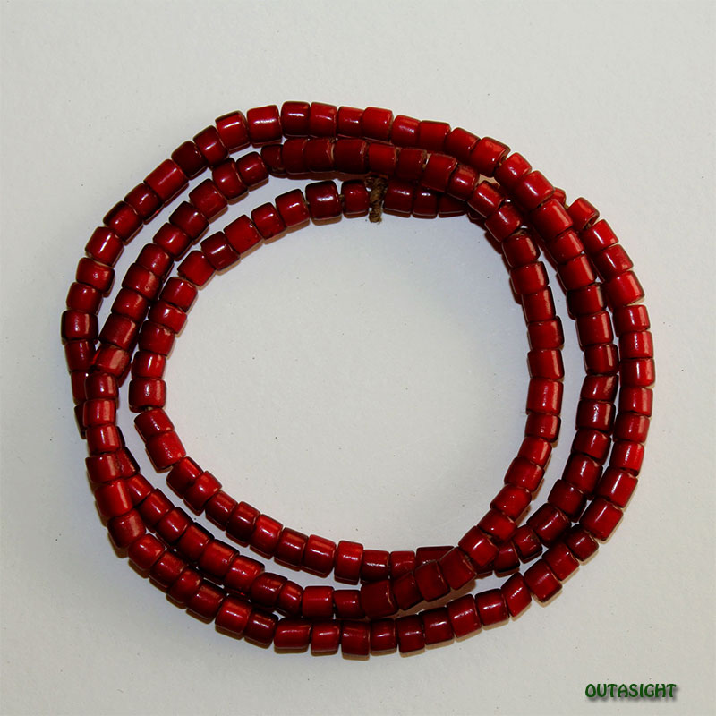 ホワイトハーツ（ホワイトハート）ビーズ 一連 アンティーク WHAE-06