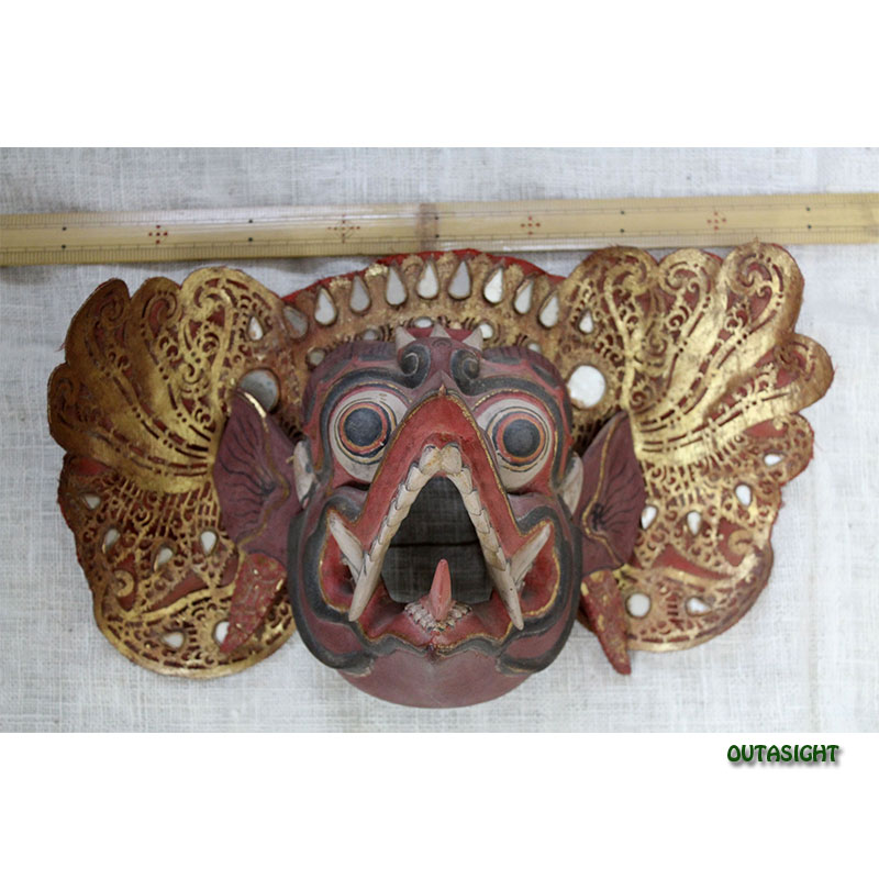 木彫りマスク お面 ガルーダ オールド バリ島 Inam 04 Mask マスク お面 インドネシア オールド アンティークお面 Outasight