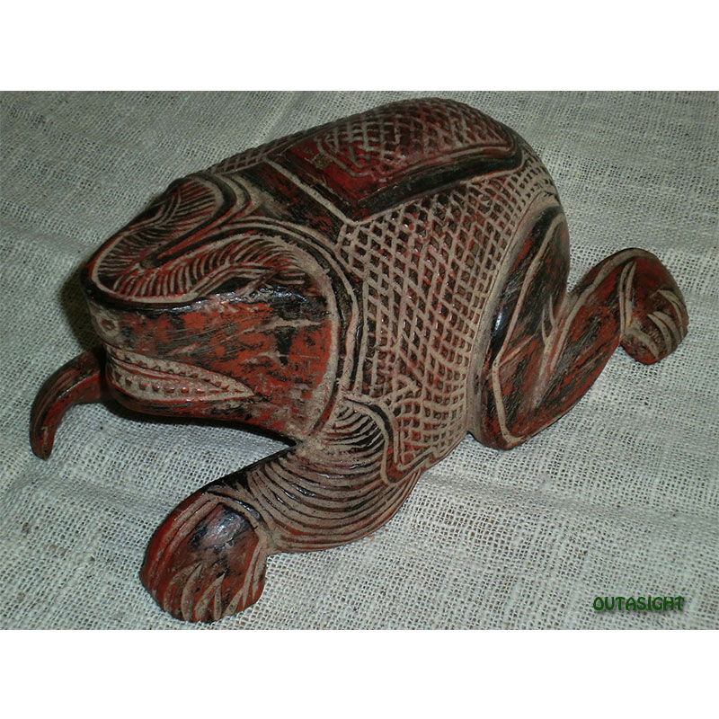ビートルナッツケース木製 カエル アンティーク タイ Handicraft 民具 仏具など アジアの民具 Outasight