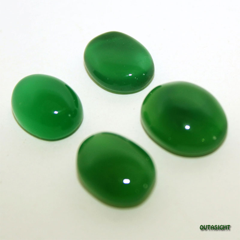 アゲート/めのう ルース 天然石 グリーン系4個一組 IST-289 | Natural  