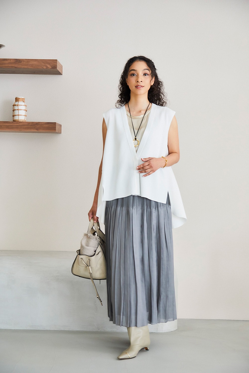 【再販】2025MS_バッグフレアニットジレ