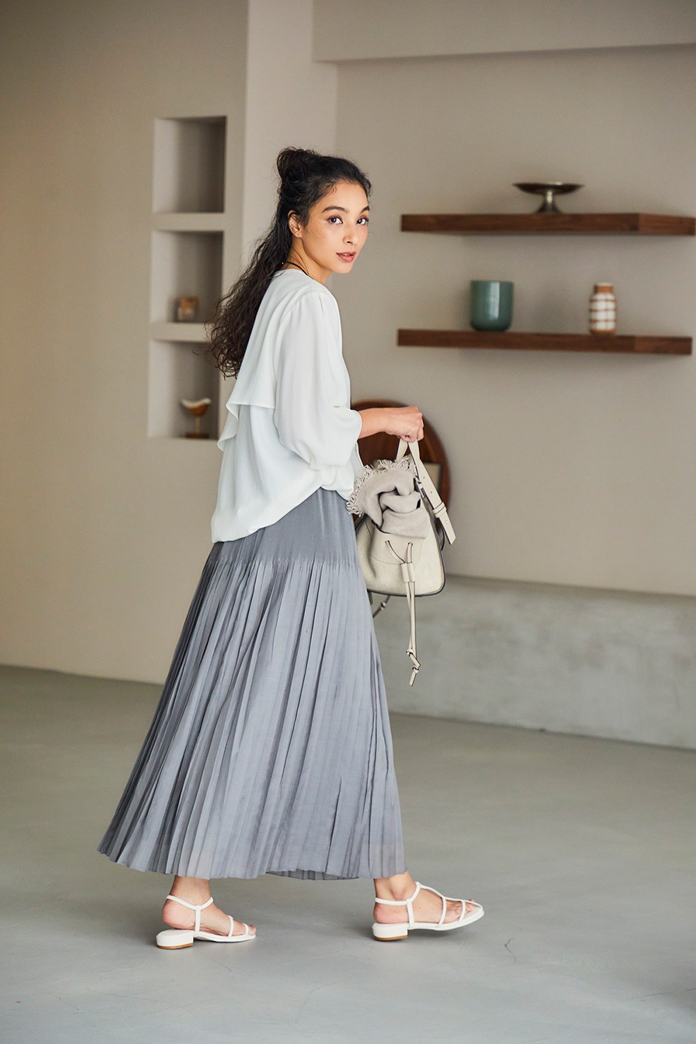 オアーノ　（O wau no ）　Kanako グレー プリーツスカート オアーノ （O wau no ） Kanako グレー プリーツスカート - メルカリ