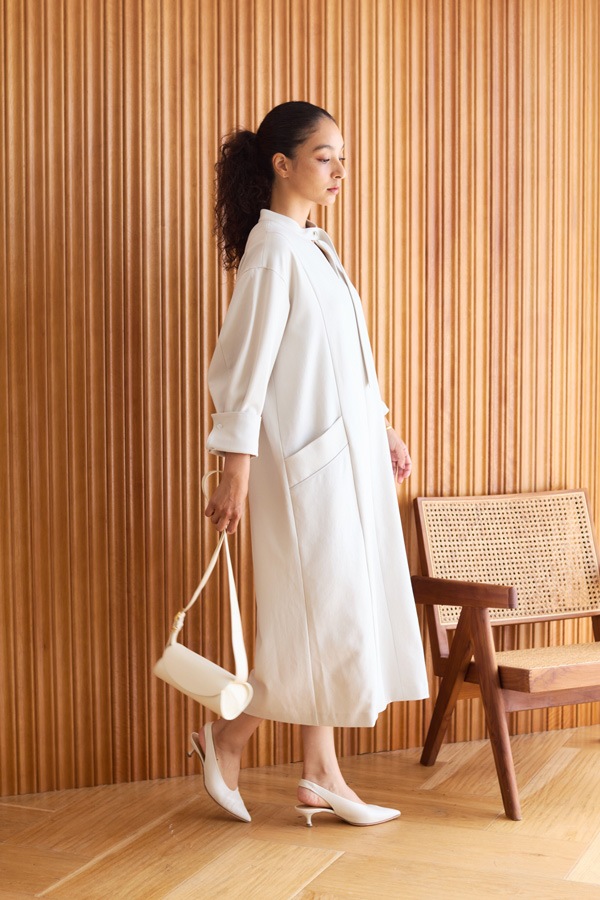 【再販】2025AW_フロントタイVネックワンピース