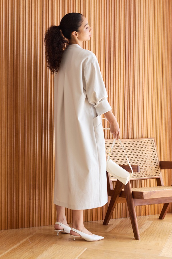 【再販】2025AW_フロントタイVネックワンピース