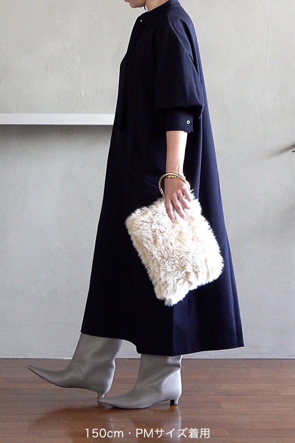 【再販】2025AW_フロントタイVネックワンピース