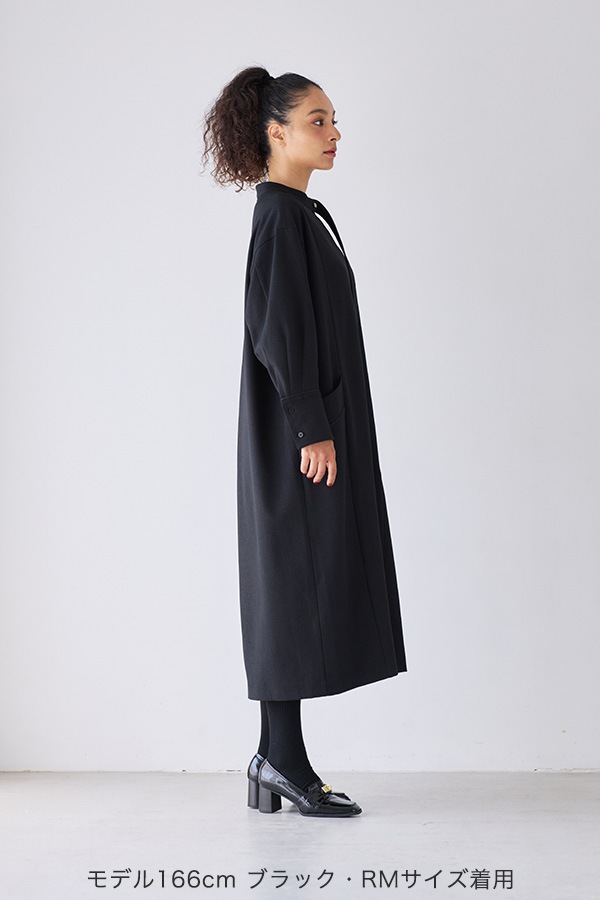 【再販】2025AW_フロントタイVネックワンピース