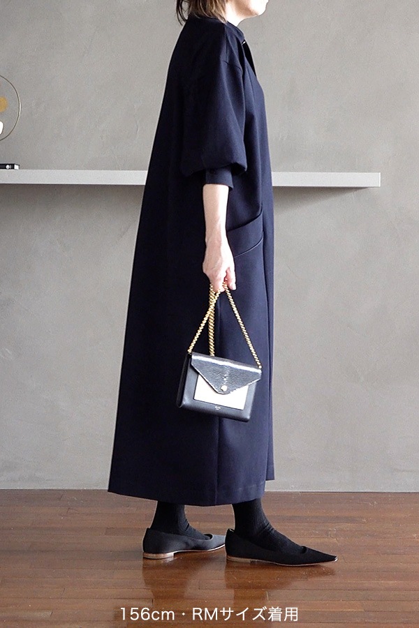再販】2025AW_フロントタイVネックワンピース（12月注文受付